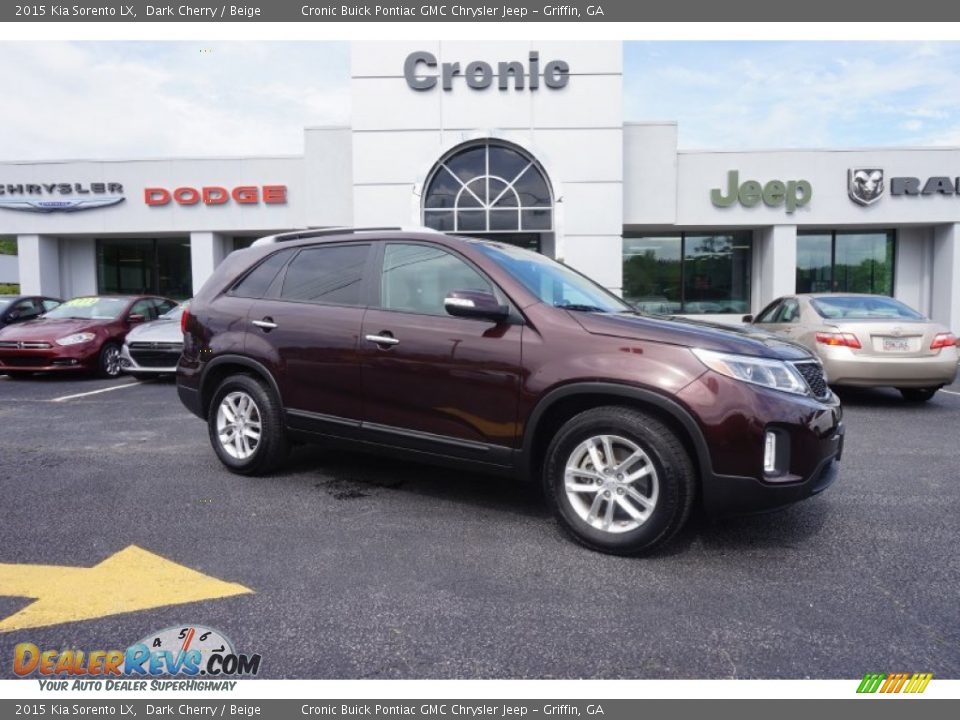 2015 Kia Sorento LX Dark Cherry / Beige Photo #1