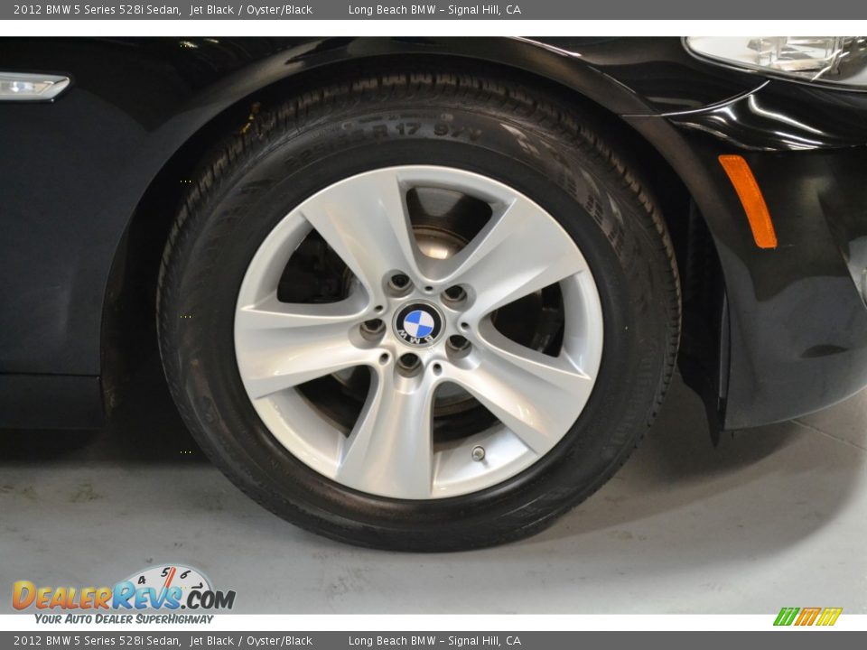 2012 BMW 5 Series 528i Sedan Jet Black / Oyster/Black Photo #3