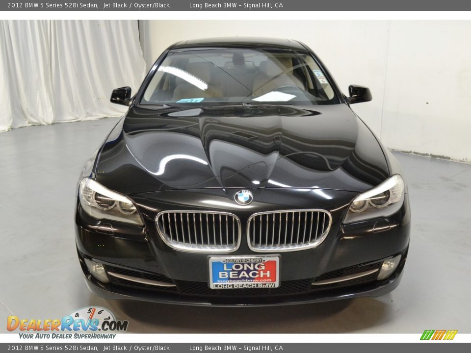 2012 BMW 5 Series 528i Sedan Jet Black / Oyster/Black Photo #4