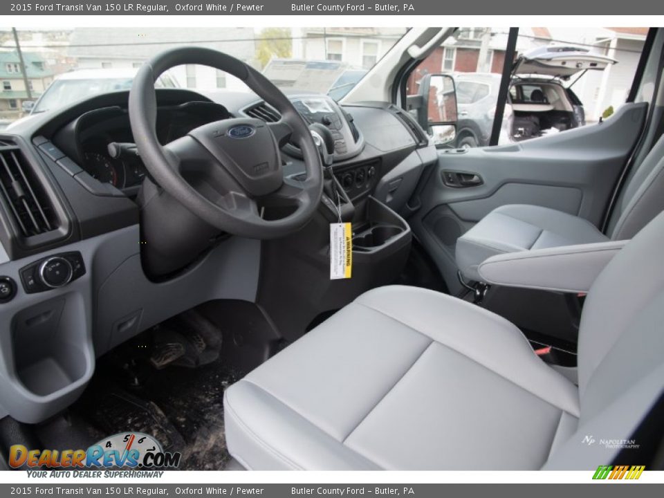 Pewter Interior - 2015 Ford Transit Van 150 LR Regular Photo #5