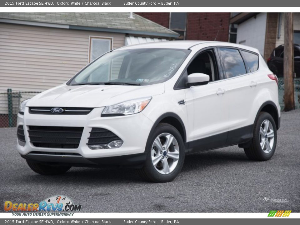 2015 Ford Escape SE 4WD Oxford White / Charcoal Black Photo #1
