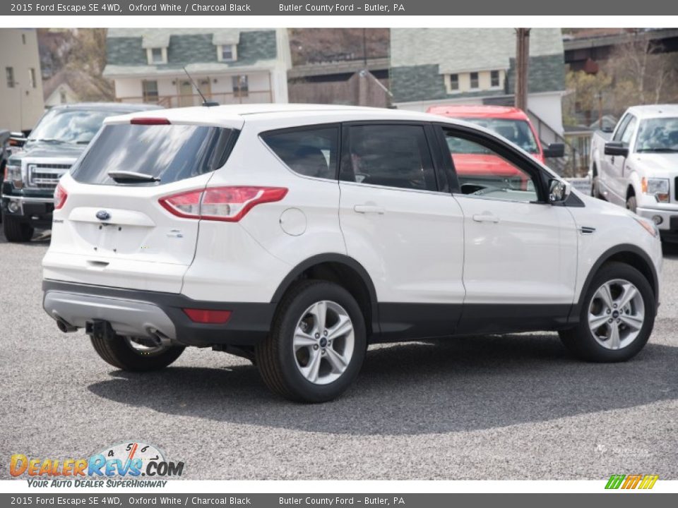2015 Ford Escape SE 4WD Oxford White / Charcoal Black Photo #4