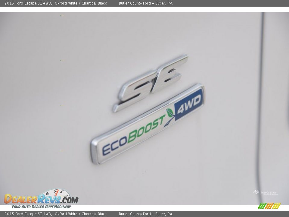 2015 Ford Escape SE 4WD Oxford White / Charcoal Black Photo #6