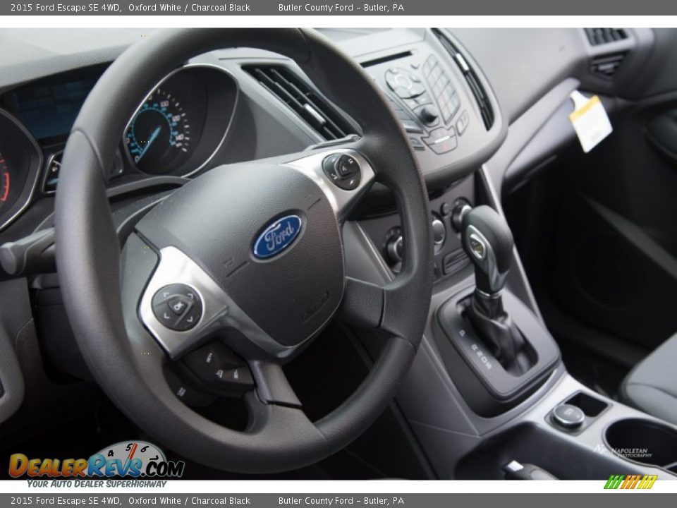 2015 Ford Escape SE 4WD Oxford White / Charcoal Black Photo #14