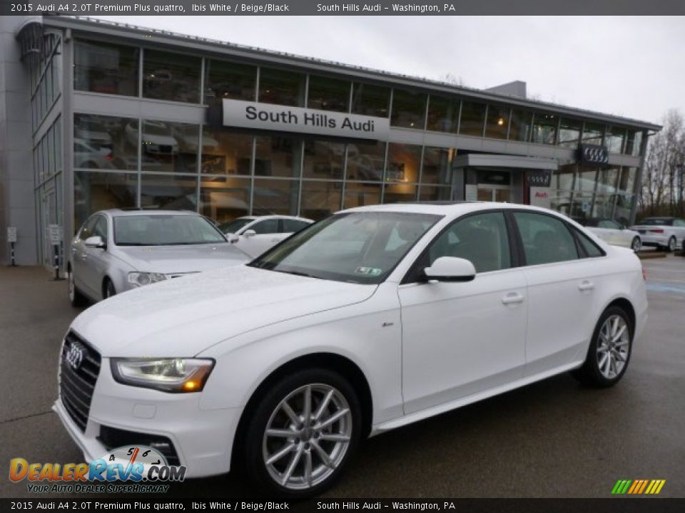 2015 Audi A4 2.0T Premium Plus quattro Ibis White / Beige/Black Photo #1