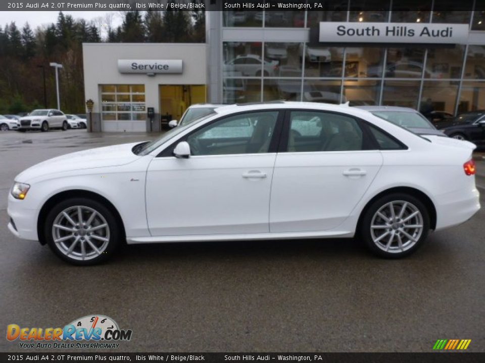 2015 Audi A4 2.0T Premium Plus quattro Ibis White / Beige/Black Photo #2