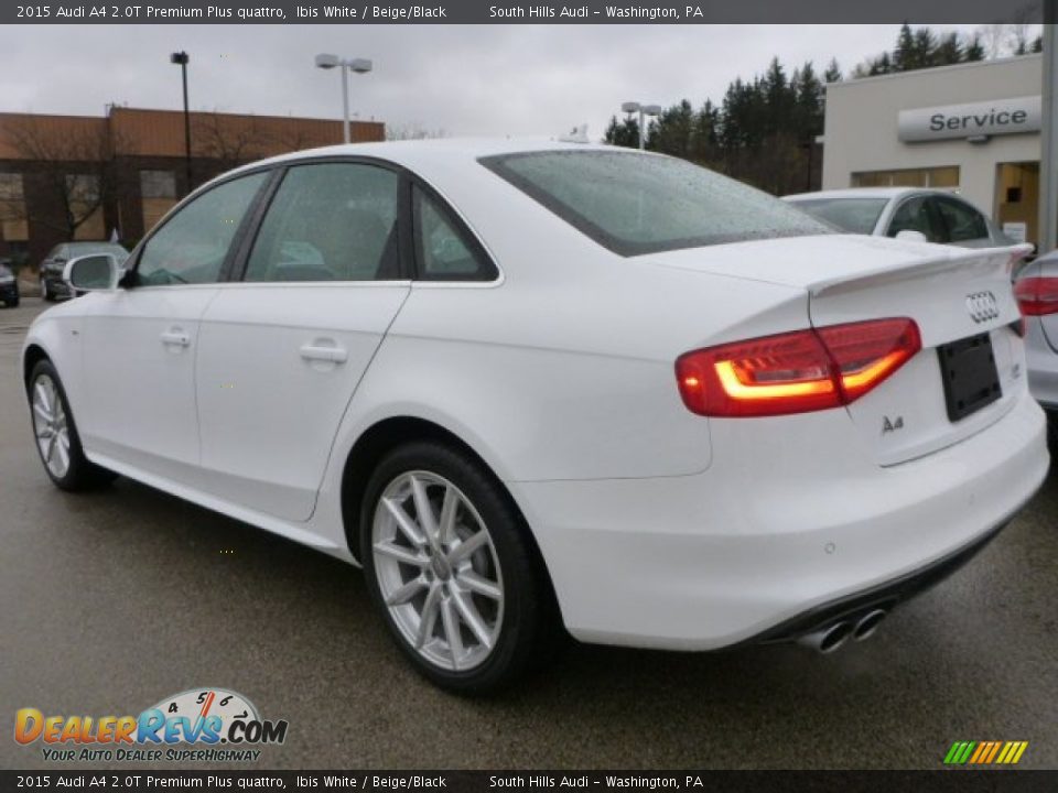 2015 Audi A4 2.0T Premium Plus quattro Ibis White / Beige/Black Photo #3