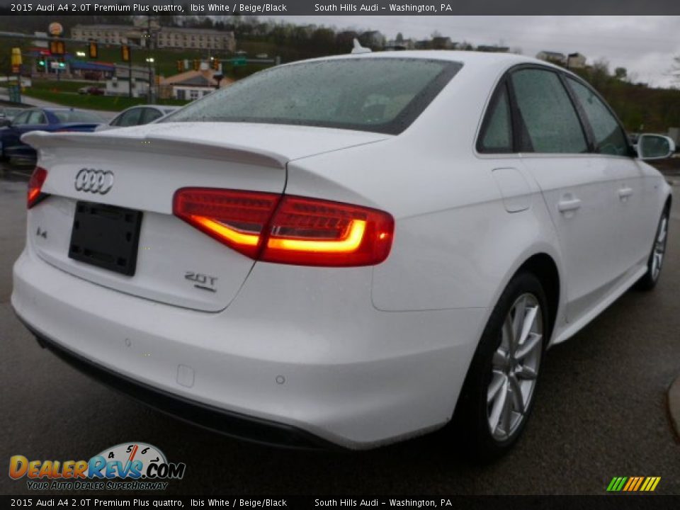 2015 Audi A4 2.0T Premium Plus quattro Ibis White / Beige/Black Photo #5