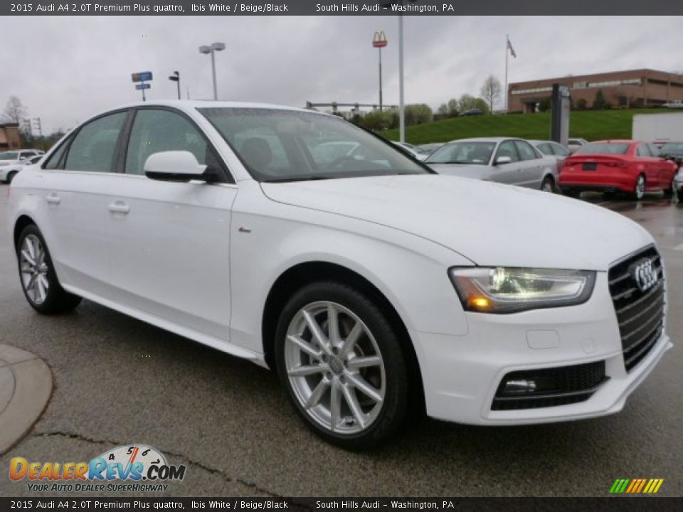 2015 Audi A4 2.0T Premium Plus quattro Ibis White / Beige/Black Photo #6