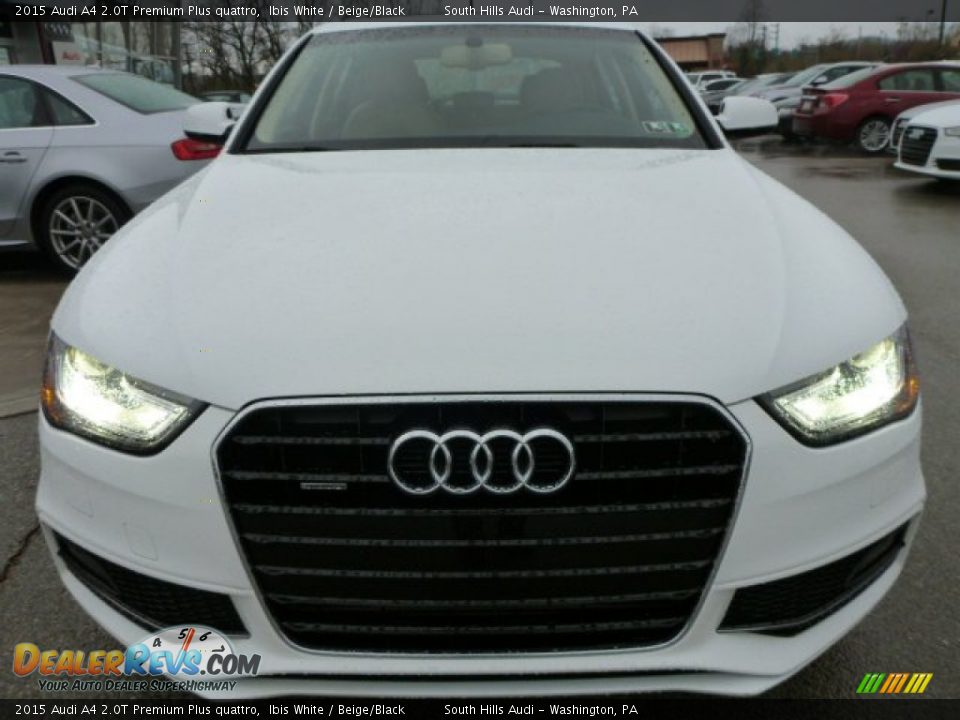 2015 Audi A4 2.0T Premium Plus quattro Ibis White / Beige/Black Photo #7