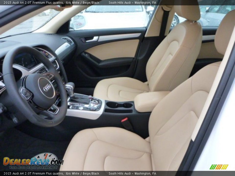 2015 Audi A4 2.0T Premium Plus quattro Ibis White / Beige/Black Photo #9