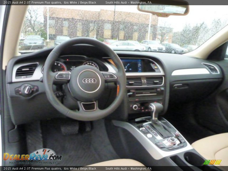 2015 Audi A4 2.0T Premium Plus quattro Ibis White / Beige/Black Photo #11