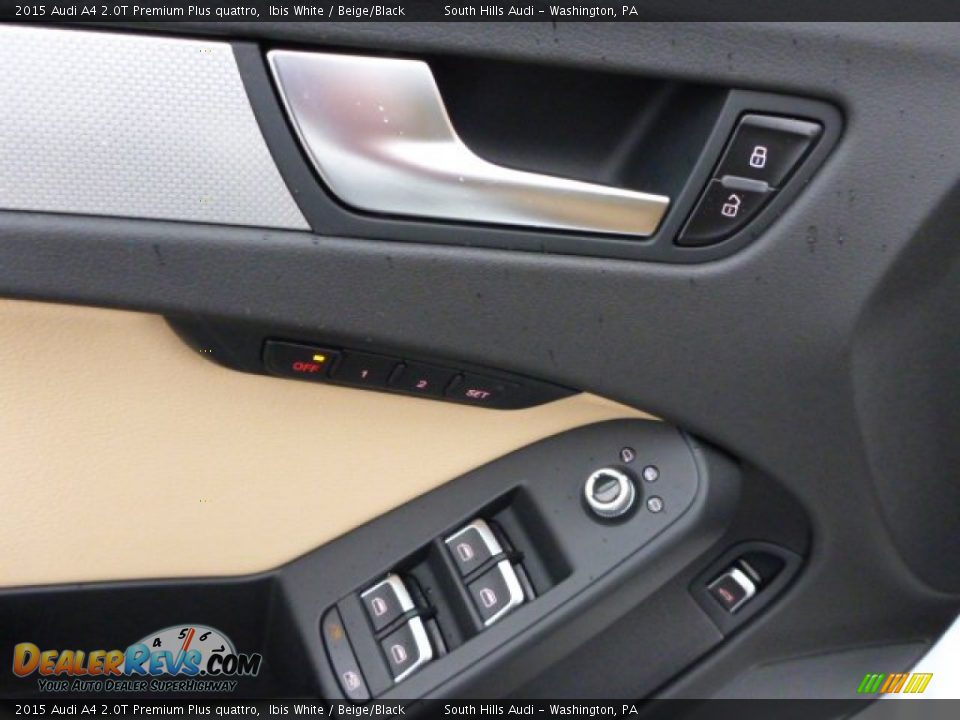 2015 Audi A4 2.0T Premium Plus quattro Ibis White / Beige/Black Photo #12