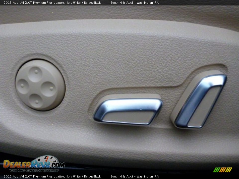 2015 Audi A4 2.0T Premium Plus quattro Ibis White / Beige/Black Photo #14