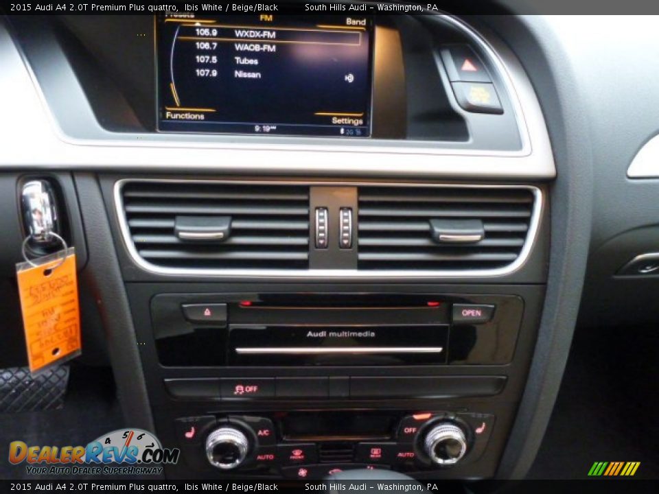2015 Audi A4 2.0T Premium Plus quattro Ibis White / Beige/Black Photo #19