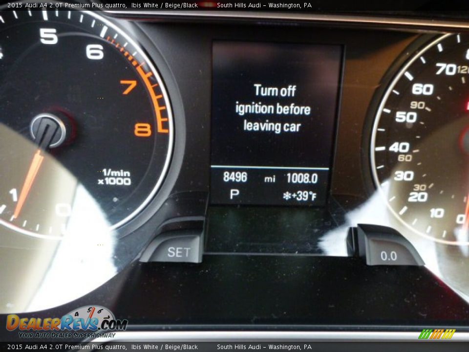 2015 Audi A4 2.0T Premium Plus quattro Ibis White / Beige/Black Photo #20