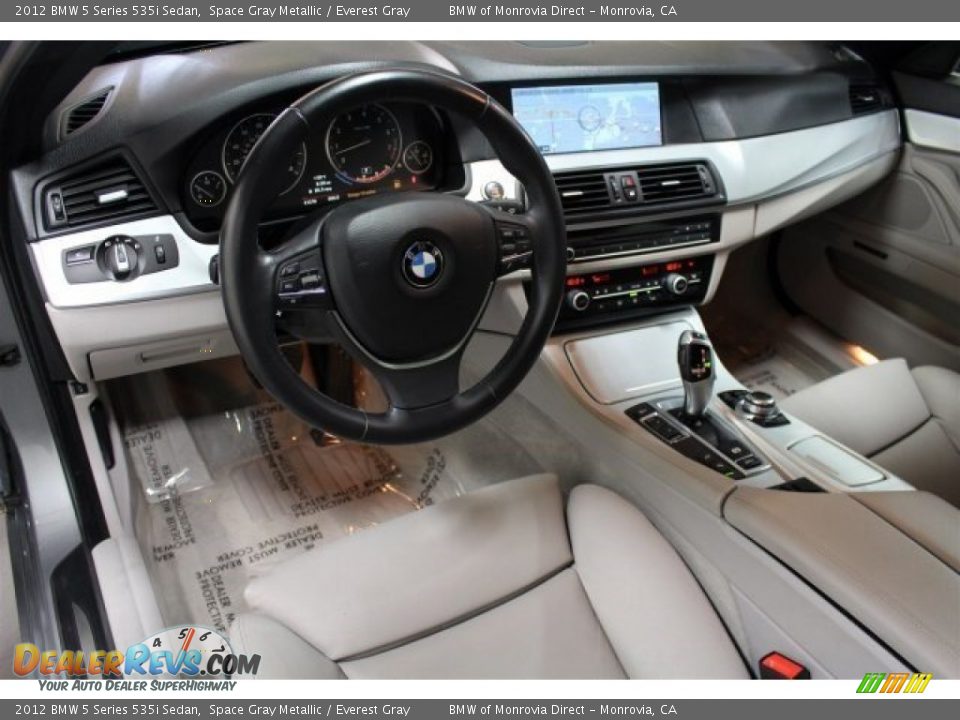 Everest Gray Interior - 2012 BMW 5 Series 535i Sedan Photo #9