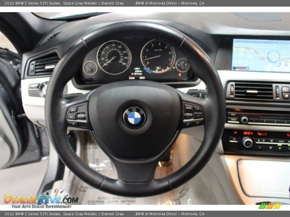 2012 BMW 5 Series 535i Sedan Steering Wheel Photo #25