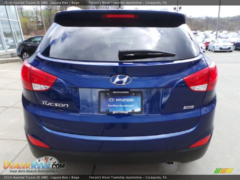 2014 Hyundai Tucson SE AWD Laguna Blue / Beige Photo #3