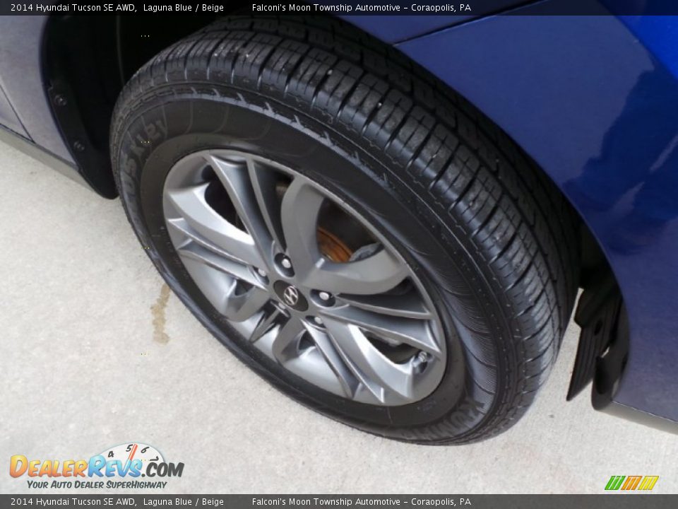 2014 Hyundai Tucson SE AWD Laguna Blue / Beige Photo #9