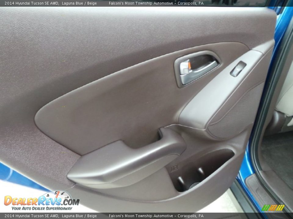 2014 Hyundai Tucson SE AWD Laguna Blue / Beige Photo #17