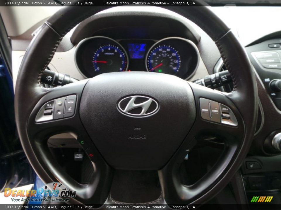 2014 Hyundai Tucson SE AWD Laguna Blue / Beige Photo #20