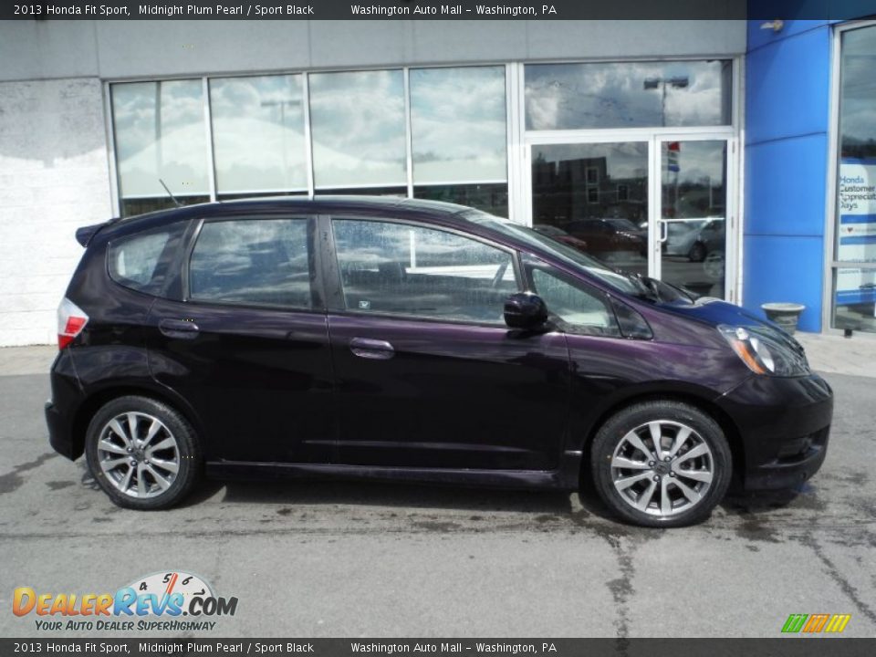 2013 Honda Fit Sport Midnight Plum Pearl / Sport Black Photo #2