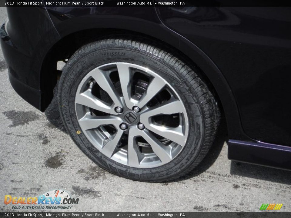 2013 Honda Fit Sport Midnight Plum Pearl / Sport Black Photo #3