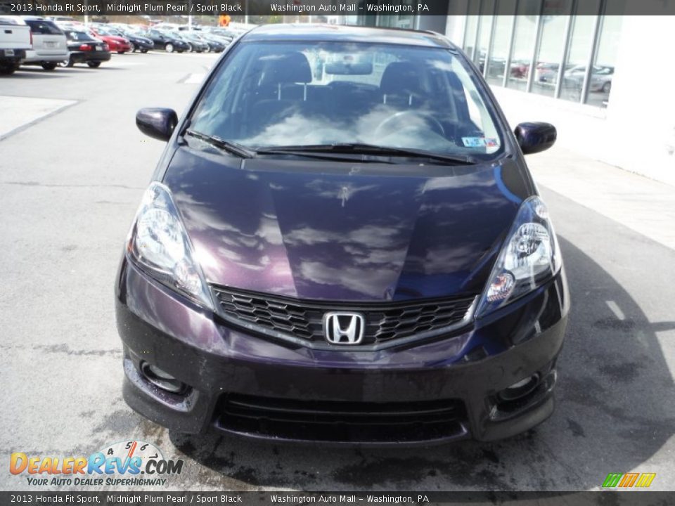 2013 Honda Fit Sport Midnight Plum Pearl / Sport Black Photo #4