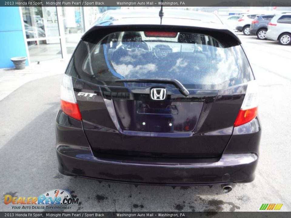 2013 Honda Fit Sport Midnight Plum Pearl / Sport Black Photo #8