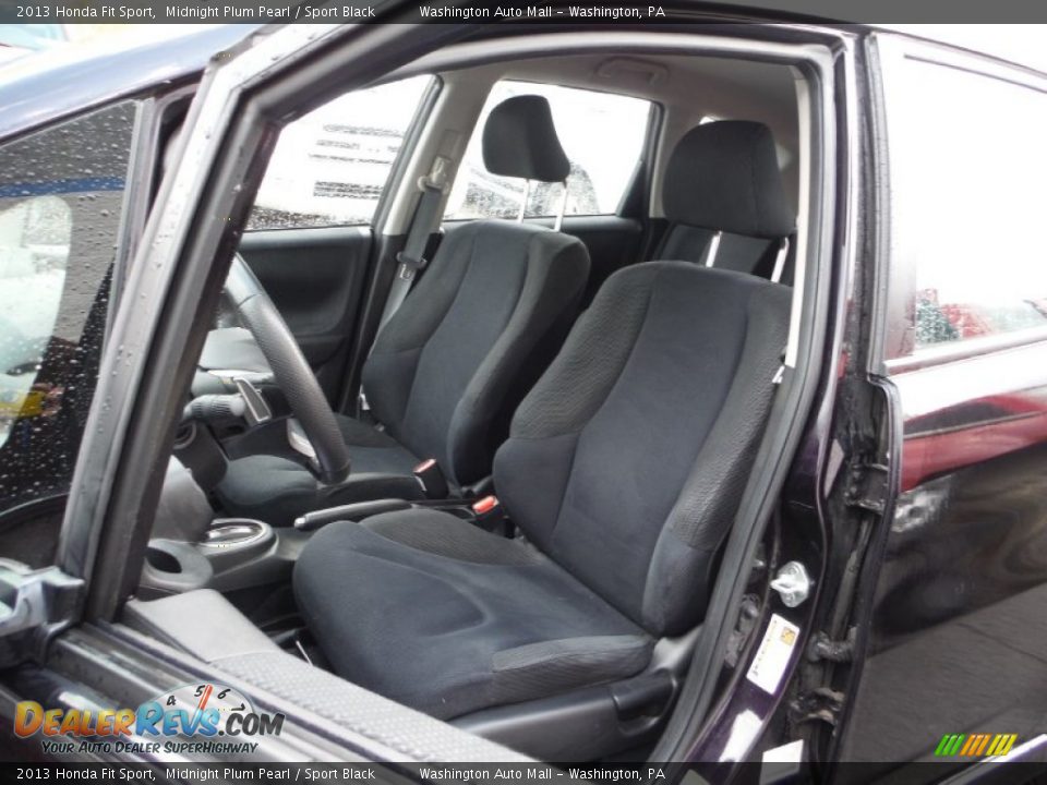2013 Honda Fit Sport Midnight Plum Pearl / Sport Black Photo #11