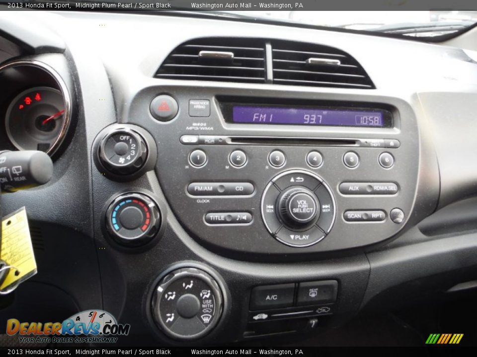 2013 Honda Fit Sport Midnight Plum Pearl / Sport Black Photo #13