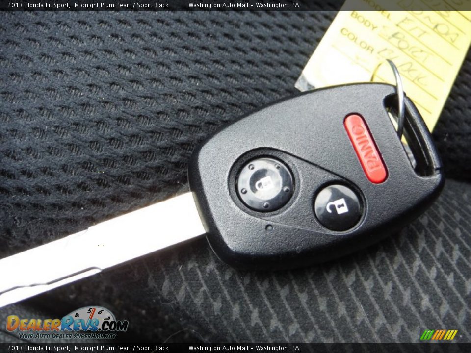 2013 Honda Fit Sport Midnight Plum Pearl / Sport Black Photo #18