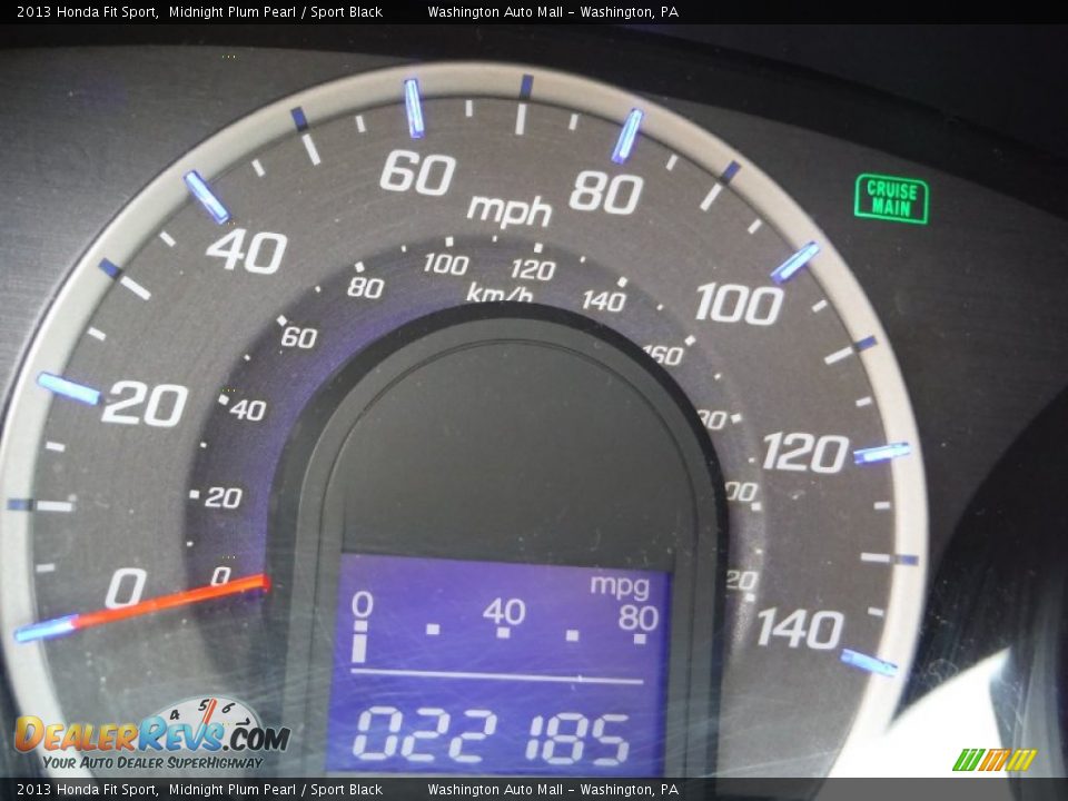 2013 Honda Fit Sport Midnight Plum Pearl / Sport Black Photo #20