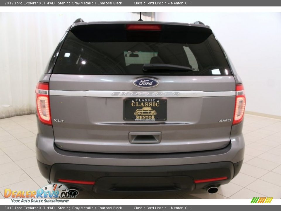 2012 Ford Explorer XLT 4WD Sterling Gray Metallic / Charcoal Black Photo #16