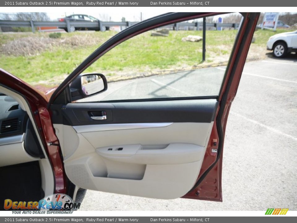 2011 Subaru Outback 2.5i Premium Wagon Ruby Red Pearl / Warm Ivory Photo #17