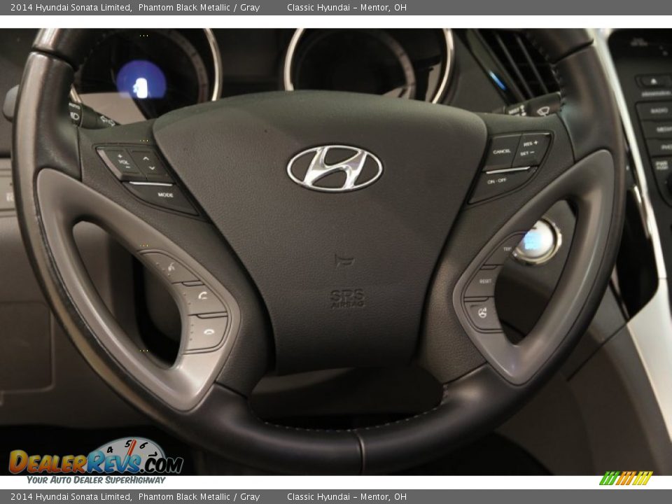 2014 Hyundai Sonata Limited Phantom Black Metallic / Gray Photo #6