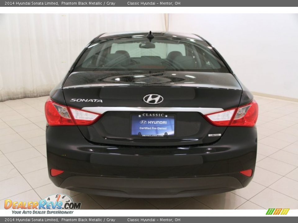 2014 Hyundai Sonata Limited Phantom Black Metallic / Gray Photo #16