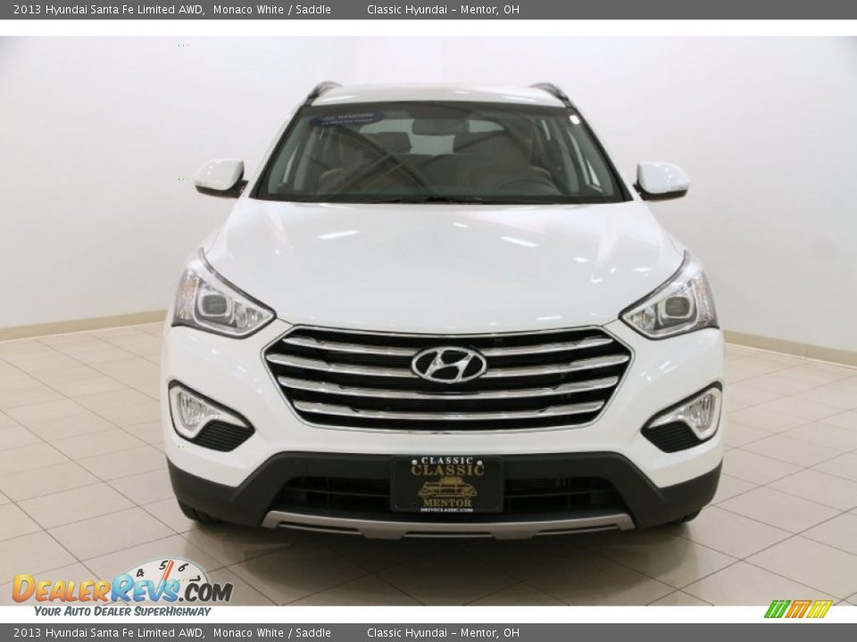 2013 Hyundai Santa Fe Limited AWD Monaco White / Saddle Photo #2