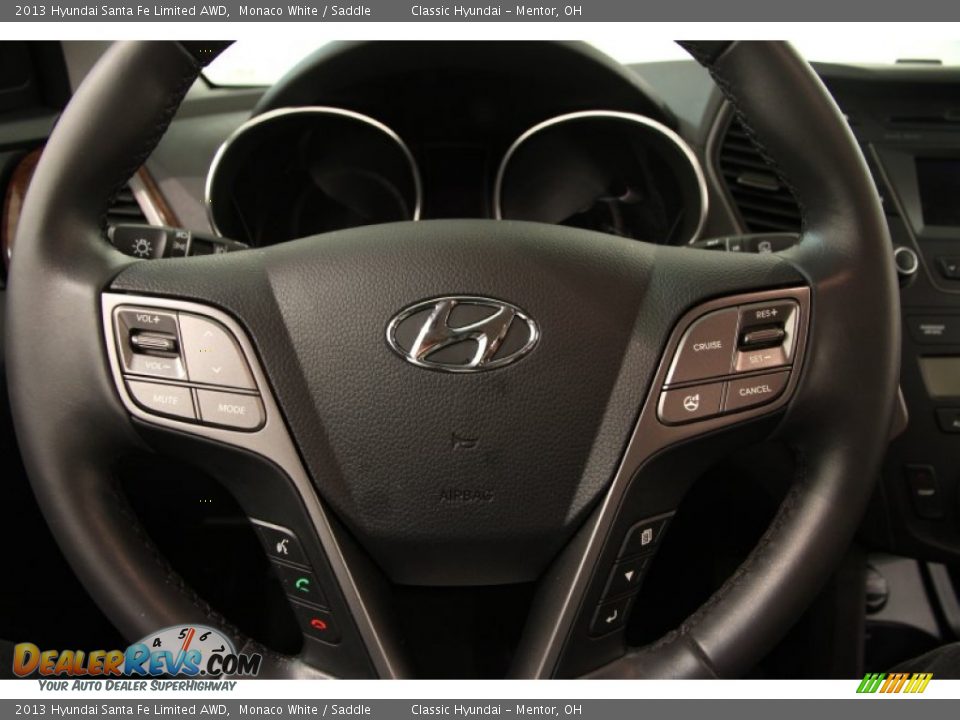 2013 Hyundai Santa Fe Limited AWD Steering Wheel Photo #6