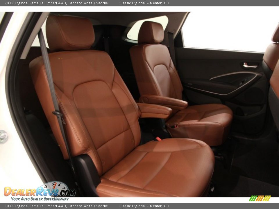 Rear Seat of 2013 Hyundai Santa Fe Limited AWD Photo #13