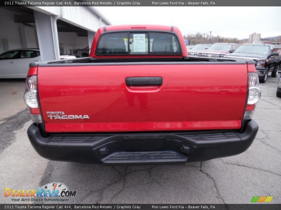 2011 Toyota Tacoma Regular Cab 4x4 Barcelona Red Metallic / Graphite Gray Photo #4