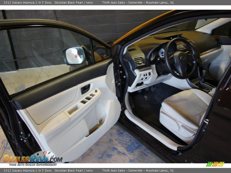 2012 Subaru Impreza 2.0i 5 Door Obsidian Black Pearl / Ivory Photo #10