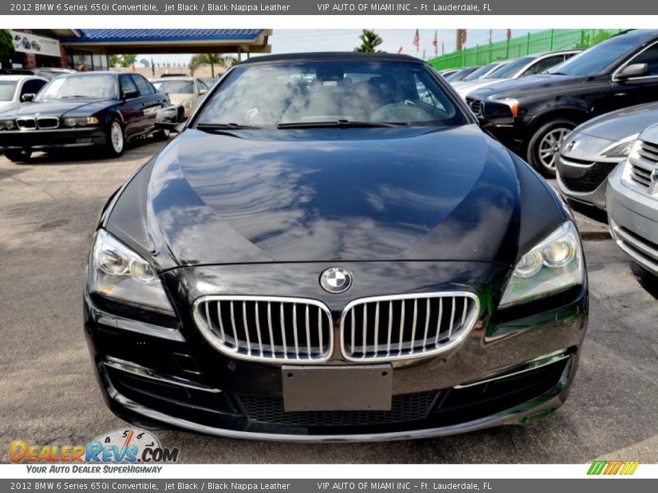 2012 BMW 6 Series 650i Convertible Jet Black / Black Nappa Leather Photo #2