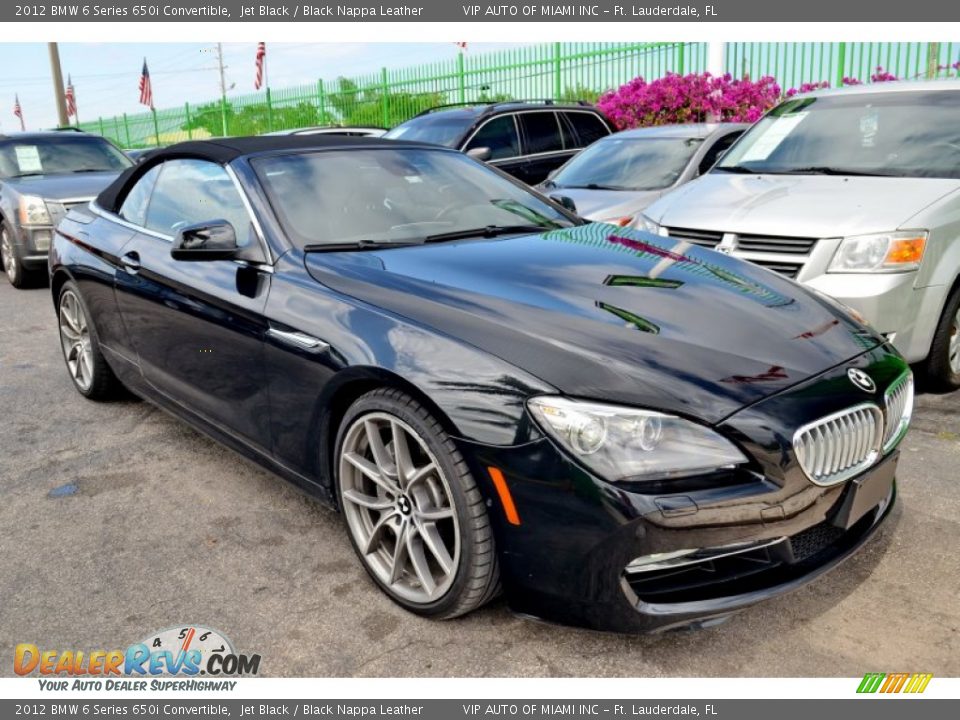 2012 BMW 6 Series 650i Convertible Jet Black / Black Nappa Leather Photo #4