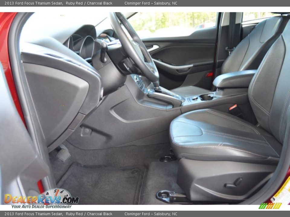 2013 Ford Focus Titanium Sedan Ruby Red / Charcoal Black Photo #10