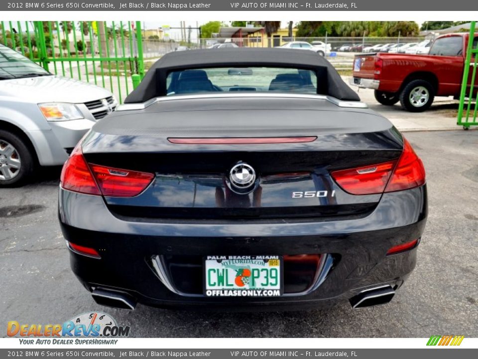 2012 BMW 6 Series 650i Convertible Jet Black / Black Nappa Leather Photo #13