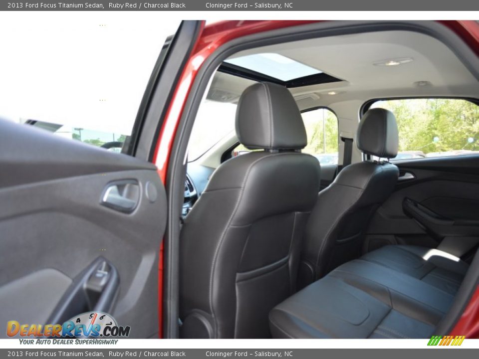 2013 Ford Focus Titanium Sedan Ruby Red / Charcoal Black Photo #13