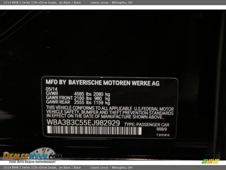 2014 BMW 3 Series 328i xDrive Sedan Jet Black / Black Photo #23