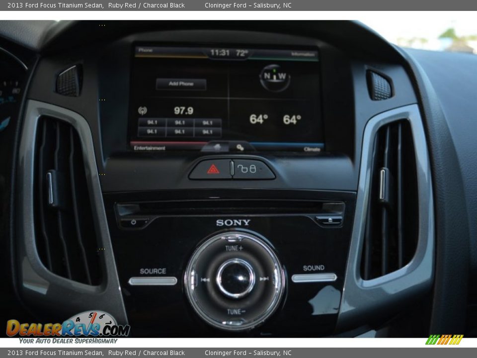 2013 Ford Focus Titanium Sedan Ruby Red / Charcoal Black Photo #19